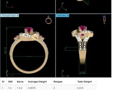 Women Ring 3D print model 100