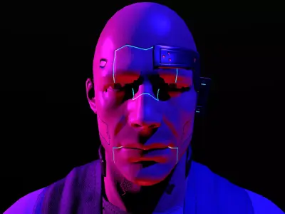 Cyberpunk-cityzen Low-poly 3D model