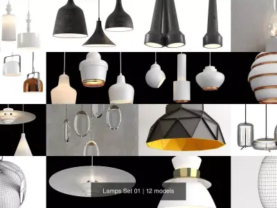 Lamps Set 01 3D Model Pack