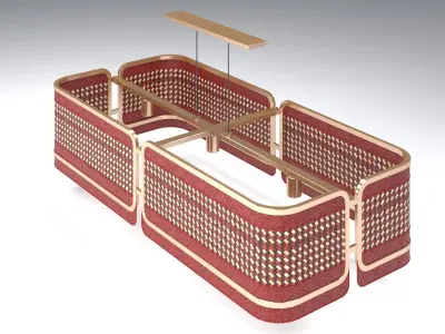 PARASOL LAMP SET 3D Model Pack