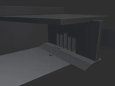THE HALL OF SILENT ECHOES Low-poly 3D model