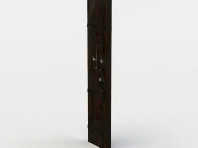 Left door Low-poly 3D model