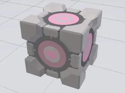 Cube Companion Low-poly 3D model