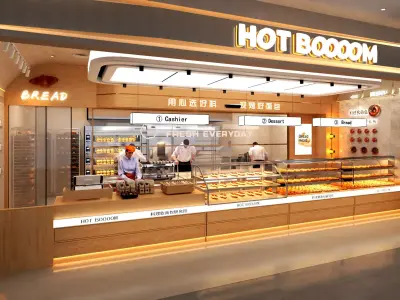 Bakery Shop Scene Low-poly 3D model