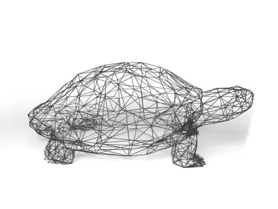 Turtle Wireframe Low-poly 3D model