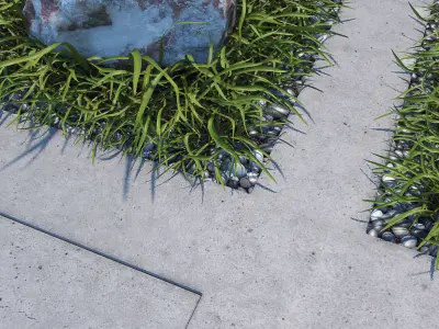 Concrete pathway 3D model