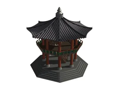 Korea Dancheong Palgakjeong 3D model