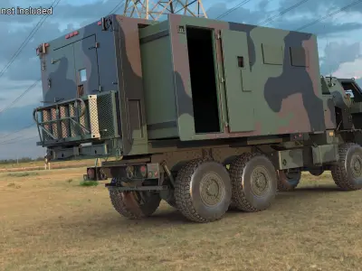 Armored Mobile Command Center Truck 3D model