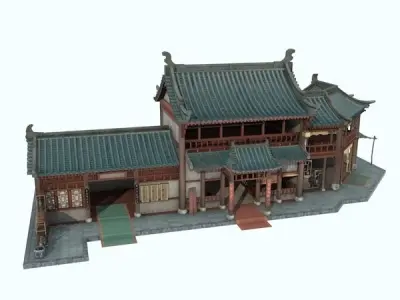 Old houses 3D model get