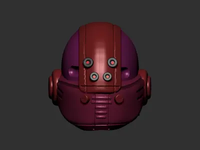 helmet high poly sculpt 3d printable ver 7 3D model 3D model 138