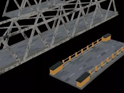 Bridge Low-poly 3D model