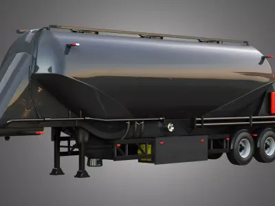 Feldbinder Silo Trailer 3D model