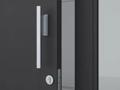 Aluminium door 43 3D model
