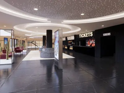 CINEMA ARCADE AND BOWLING ALLEY DESIGN Low-poly 3D model