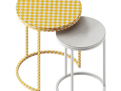 Richmond Interiors Avalon Side Table set 3D model