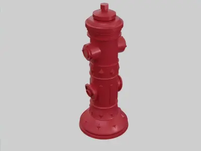 Fire Hydrant 7 - Vintage Safety and Emergency Equipment Low-poly 3D model