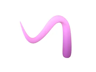 Cartoon Tentacle V1 002 Low-poly 3D model