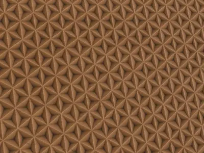 Geometric Pyramid Carved Wood Panel PBR Seamless Texture