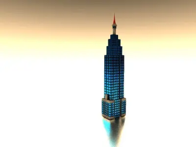 EMPIRE STATE BUILDING Low-poly 3D model