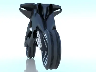 Motorcycle Bike Rocket SciFi Futuristic  3D model