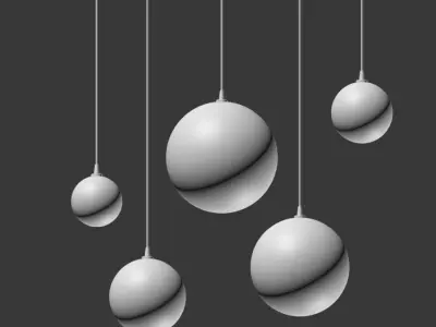 Glass Globe Pendant 150 Schwung Home 3D model