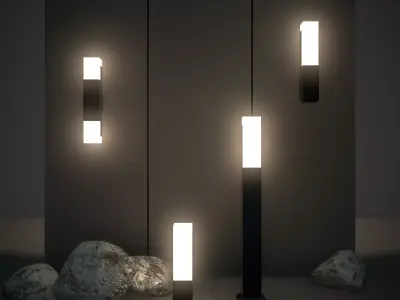 Landscape lighting Pack PBR 3D model