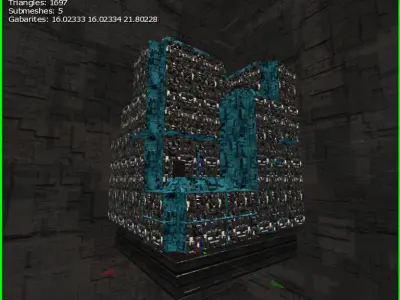 3D  Sci-fi Buildings Low-poly 3D model