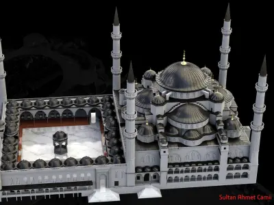 Blue mosque 3D print model