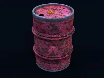 55 gallon barrel close top Free 3D model