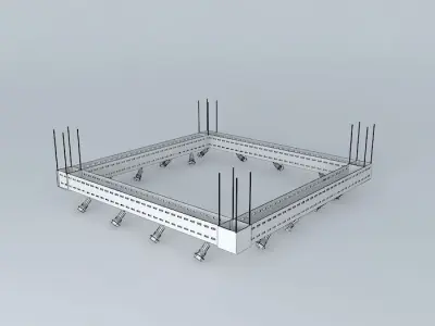 Eletrocalha c spots cannons Light Vray Free 3D model