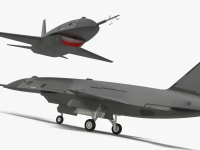  Stealth Fighter Jet in Flight 