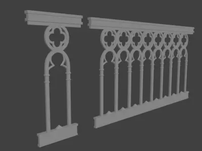 Gothic Fence - Enclave Free 3D model