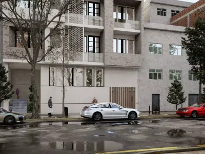 Apartment Modern Style Facade  3D model