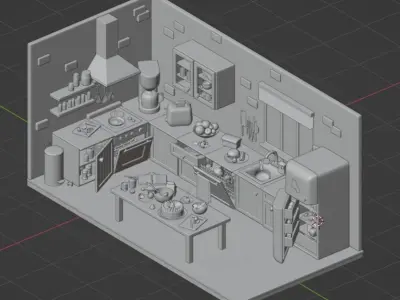 CUTE KITCHEN 3D model