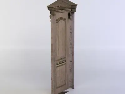 Door wooden Low-poly 3D model purchase