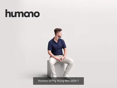 Humano 6-Pack - SITTING SEATED MAN WOMAN PEOPLE - 6x 3D models B purchase