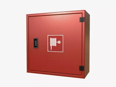 Hose reel box PBR Low-poly 3D model
