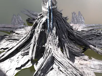 Island of Atlas Grand Tower 3D model