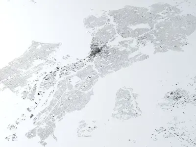 Seattle Streets and Buildings 3D model