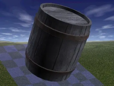 Barrel Well Textured Low-poly 3D model