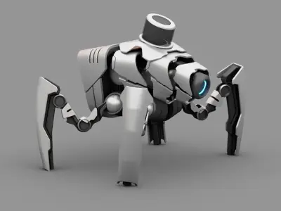 Spider Droid  rigged character 3D model get