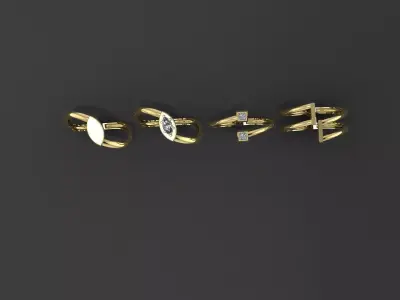 rings 3D print model 27