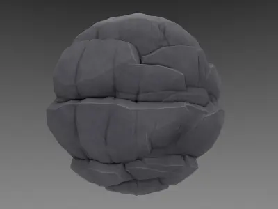 Rock - Stylised PBR Texture - Material  3D model