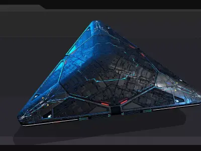 UFO TR3B  Low-poly 3D model