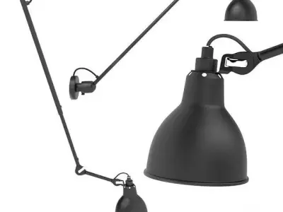 light wall lamp with arm Free low-poly 3D model