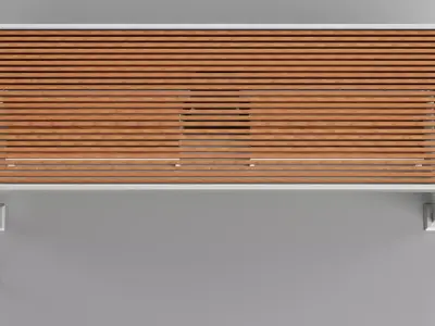 Modern Bus Stop Shelter V2 3D model