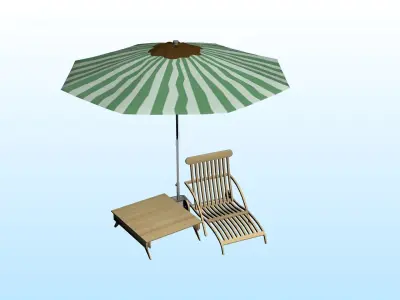 OUTDOOR FURNITURE 33 Low-poly 3D model