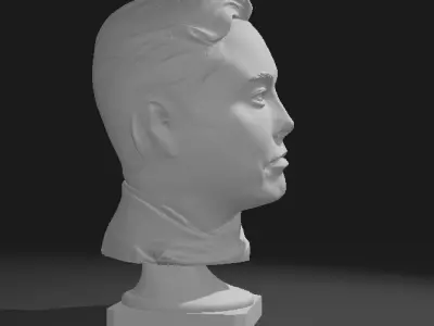 Elon Musk portrait sculture 3D print model
