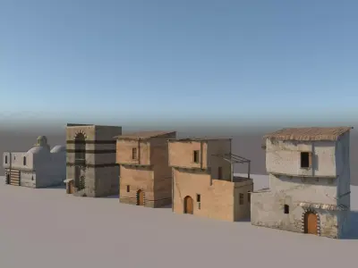 Old Houses Pack 2 3D model