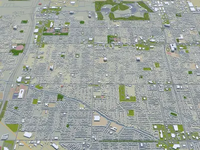 West Valley City Utah USA 40km Low-poly 3D model